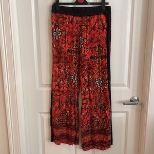Anthropologie (Lilka) Red Floral Print Pants